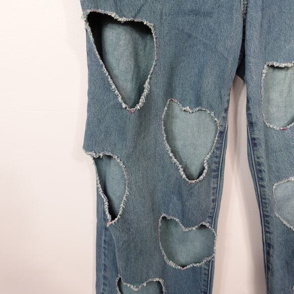 Levi's 513 Men's High Waisted Straight Custom Heart Cutout Jeans size 31 x 31 - Picture 7 of 12